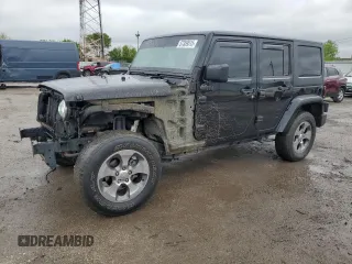 2017 Jeep Wrangler Unlimited Sahara with VIN 1C4BJWEGXHL594203, listed as a Copart auction lot 57359515 with 101,763 mi miles and Salvage title. Bid and sale history available at DreamBid. Image 1.