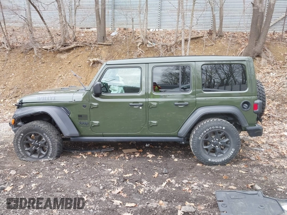 2021 Jeep Wrangler Unlimited Willys with VIN 1C4HJXDNXMW579595, listed as a IAAI auction lot 41930989 with 32,148 mi miles and . Bid and sale history available at DreamBid. Image 15.