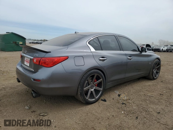 2017 Infiniti Q50 Premium with VIN JN1EV7AR9HM834868, listed as a Copart auction lot 54975165 with 109,746 mi miles and Salvage title. Bid and sale history available at DreamBid. Image 3.