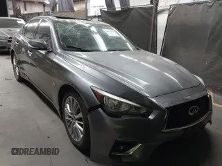 2018 Infiniti Q50 3.0t LUXE with VIN JN1EV7AP0JM362600, listed as a IAAI auction lot 41471882 with 81,376 mi miles. Bid and sale history available at carsss.com. Image 1.