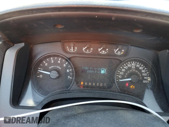 2012 Ford F-150 XL with VIN 1FTNF1CF5CKD98700, listed as a Copart auction lot 43165675 with 65,089 mi miles and Salvage title. Bid and sale history available at DreamBid. Image 9.