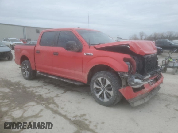 2019 Ford F-150 XL with VIN 1FTEW1EPXKKE14569, listed as a Copart auction lot 44367875 with 145,422 mi miles and Salvage Title. Bid and sale history available at carsss.com. Image 4.