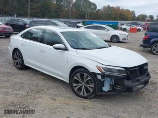 2020 Volkswagen Passat 2.0T SEL with VIN 1VWCA7A36LC004758, listed as a IAAI auction lot 40731847 with 112,972 mi miles. Bid and sale history available at carsss.com. Image 1.