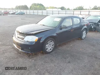 2014 Dodge Avenger SE with VIN 1C3CDZAB2EN108754, listed as a IAAI auction lot 42084617 with 144,074 mi miles. Bid and sale history available at carsss.com. Image 2.