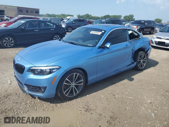 2018 BMW 2 Series 230i xDrive with VIN WBA2J3C56JVA49979, listed as a Copart auction lot 62429544 with 46,541 mi miles and Salvage title. Bid and sale history available at DreamBid. Image 1.
