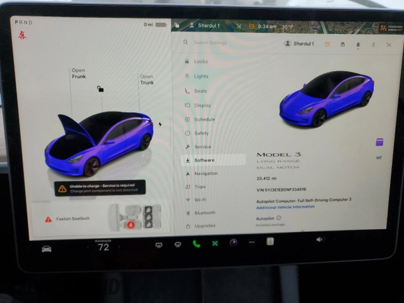2022 Tesla Model 3 Long Range with VIN 5YJ3E1EB5NF334516, listed as a Copart auction lot 43247755 with 23,412 mi miles and Salvage Title. Bid and sale history available at DreamBid. Image 9.