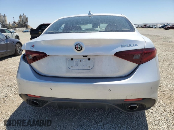 2019 Alfa Romeo Giulia Ti Sport with VIN ZARFAMBN5K7605302, listed as a Copart auction lot 57984495 with 31,372 mi miles and Salvage title. Bid and sale history available at DreamBid. Image 6.