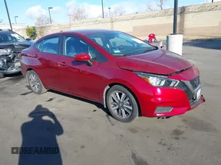 2021 Nissan Versa SV with VIN 3N1CN8EV7ML859406, listed as a IAAI auction lot 41697083 with 25,092 mi miles. Bid and sale history available at carsss.com. Image 1.