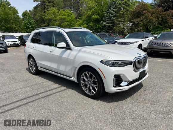 2020 BMW X7 xDrive40i z VIN 5UXCW2C0XL9B92841, wystawiony jako Copart lot #58982025 z przebiegiem 127 416 mil mil oraz Czysty tytuł • Clean title. Historia ofert i sprzedaży dostępna na DreamBid. Obrazek 1.