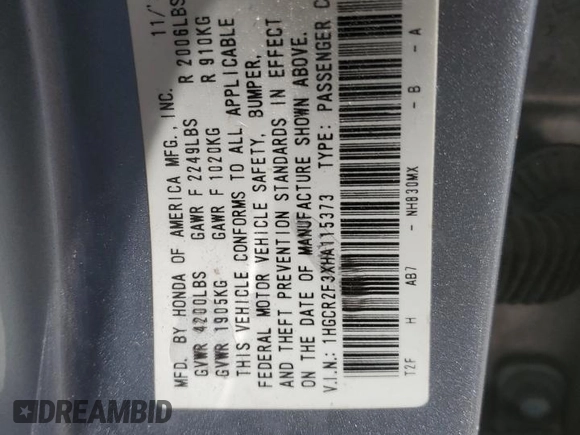2017 Honda Accord Sedan LX with VIN 1HGCR2F3XHA115373, listed as a Copart auction lot 47831595 with 79,071 mi miles and Salvage Title. Bid and sale history available at carsss.com. Image 13.