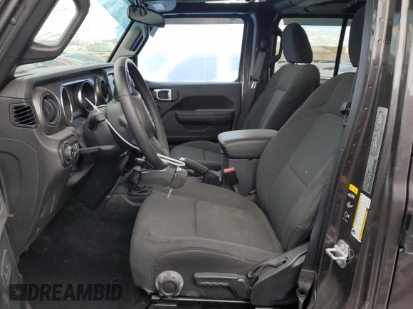 2022 Jeep Wrangler Unlimited Sport with VIN 1C4HJXDG6NW133687, listed as a Copart auction lot 46189285 with 15,083 mi miles and Salvage Title. Bid and sale history available at DreamBid. Image 7.