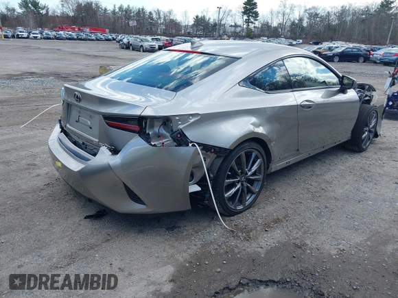 2020 Lexus RC with VIN JTHSZ5DCXL5010394, listed as a IAAI auction lot 41879283 with 22,112 mi miles and . Bid and sale history available at DreamBid. Image 4.