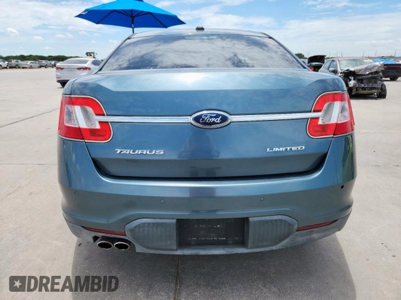 2010 Ford Taurus Limited with VIN 1FAHP2FW4AG116550, listed as a Copart auction lot 63428535 with Not provided miles and Clean title. Bid and sale history available at DreamBid. Image 6.