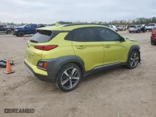 2019 Hyundai Kona Ultimate with VIN KM8K53A50KU274540, listed as a Copart auction lot 84344054 with 61,229 mi miles and Salvage Title. Bid and sale history available at carsss.com. Image 3.