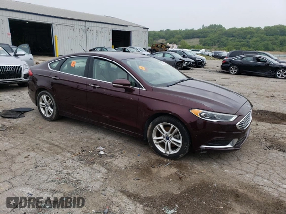 2018 Ford Fusion SE z VIN 3FA6P0HD2JR185298, wystawiony jako Copart lot #58898075 z przebiegiem Nie podano mil oraz Czysty tytuł • Clean title. Historia ofert i sprzedaży dostępna na DreamBid. Obrazek 4.