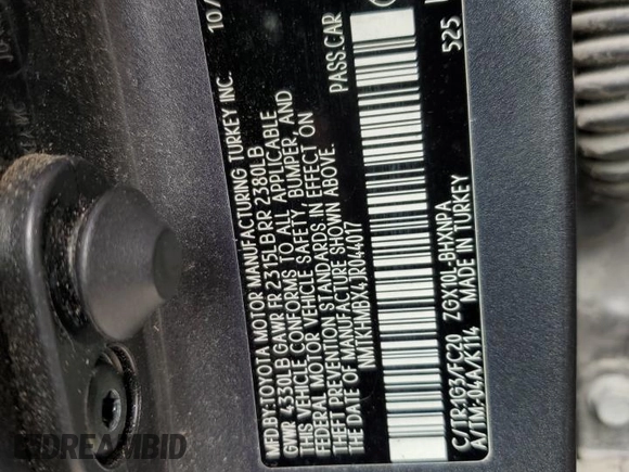 2018 Toyota C-HR XLE with VIN NMTKHMBX4JR044017, listed as a Copart auction lot 51096145 with 77,397 mi miles and Salvage Title. Bid and sale history available at DreamBid. Image 12.