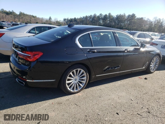 2017 BMW 7 Series 740i xDrive with VIN WBA7E4C58HGU99127, listed as a Copart auction lot 70320002 with 62,489 mi miles. Bid and sale history available at carsss.com. Image 3.