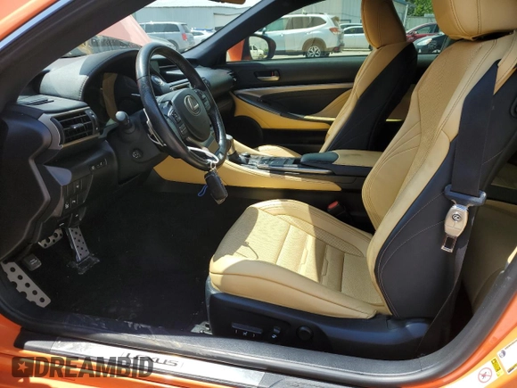 2015 Lexus RC 350 F Sport with VIN JTHSE5BC5F5003873, listed as a Copart auction lot 56970005 with 98,281 mi miles and Salvage title. Bid and sale history available at DreamBid. Image 7.