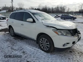 2013 Nissan Pathfinder Platinum with VIN 5N1AR2MM5DC621575, listed as a Copart auction lot 41856495 with 143,227 mi miles and Salvage Title. Bid and sale history available at carsss.com. Image 4.