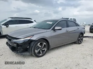 2023 Hyundai Elantra Limited z VIN KMHLP4AG0PU532360, wystawiony jako Copart lot #51817115 z przebiegiem 18 200 mil mil oraz Szkoda całkowita • Salvage title. Historia ofert i sprzedaży dostępna na DreamBid. Obrazek 1.