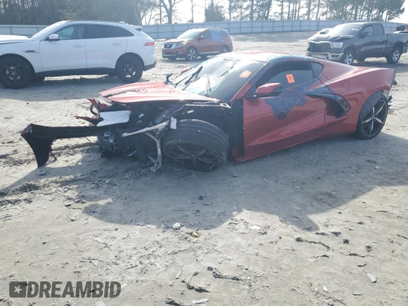 2022 Chevrolet Corvette 2LT with VIN 1G1YB2D46N5120927, listed as a Copart auction lot 88921645 with 0 mi miles and Salvage Title. Bid and sale history available at carsss.com. Image 1.