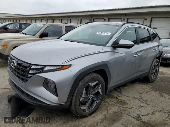 2024 Hyundai Tucson SEL Convenience with VIN KM8JCCD14RU203975, listed as a Copart auction lot 44307475 with 7,528 mi miles and Salvage Title. Bid and sale history available at carsss.com. Image 1.