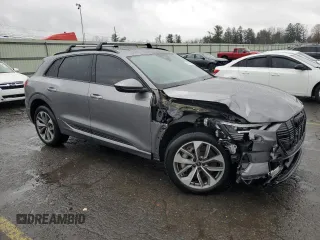 2021 Audi e-tron Premium Plus with VIN WA1LAAGEXMB017927, listed as a Copart auction lot 83877554 with 54,348 mi miles and Salvage Title. Bid and sale history available at DreamBid. Image 4.