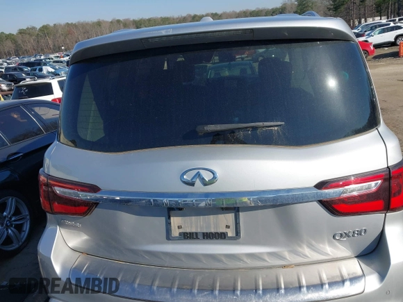 2020 Infiniti QX80 LUXE with VIN JN8AZ2NF2L9704045, listed as a IAAI auction lot 41781218 with 93,235 mi miles. Bid and sale history available at carsss.com. Image 16.