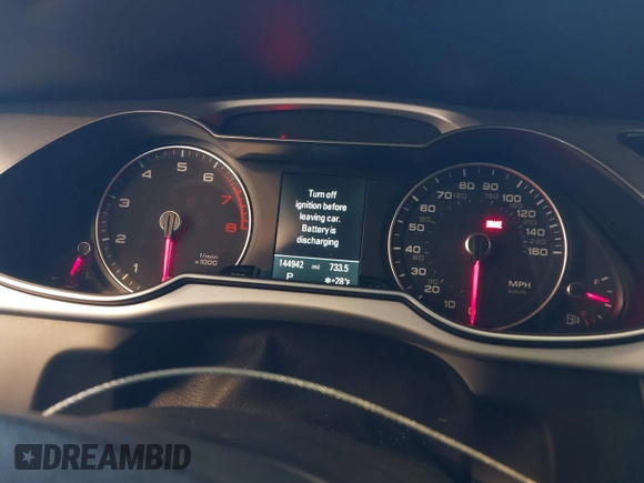 2015 Audi A4 Premium with VIN WAUBFAFL2FN044377, listed as a IAAI auction lot 41230721 with 144,942 mi miles. Bid and sale history available at carsss.com. Image 7.