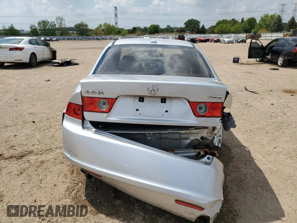 2006 Acura TSX with VIN JH4CL96876C039423, listed as a Copart auction lot 56887015 with 165,274 mi miles and Salvage title. Bid and sale history available at DreamBid. Image 6.