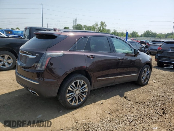 2020 Cadillac XT5 Sport AWD with VIN 1GYKNGRS7LZ231723, listed as a Copart auction lot 60138815 with 49,160 mi miles and Non repairable. Bid and sale history available at DreamBid. Image 3.
