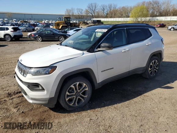 2022 Jeep Compass Limited с VIN 3C4NJDCB3NT132509, выставлен на аукционе Copart как лот 53799475 с пробегом 44 528 миль миль и На запчасти • Non repairable. История ставок и продаж доступна на DreamBid. Изображение 1.