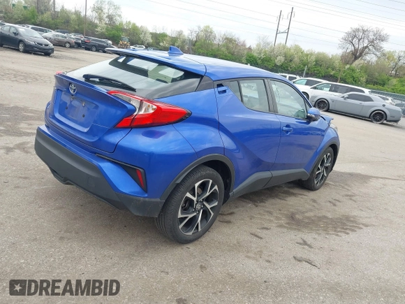 2020 Toyota C-HR LE with VIN NMTKHMBX4LR116336, listed as a IAAI auction lot 42029685 with 77,603 mi miles. Bid and sale history available at carsss.com. Image 4.
