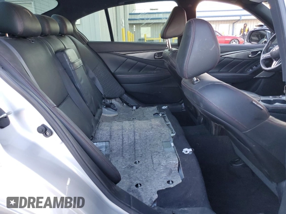 2019 Infiniti Q50 RED SPORT 400 with VIN JN1FV7AP0KM760167, listed as a Copart auction lot 45568675 with 0 mi miles and Salvage Title. Bid and sale history available at carsss.com. Image 10.