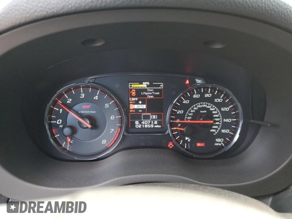 2021 Subaru WRX STI with VIN JF1VA2E63M9803680, listed as a Copart auction lot 82347044 with 21,859 mi miles and Salvage Title. Bid and sale history available at carsss.com. Image 9.
