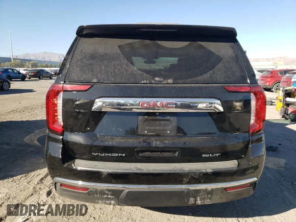 2022 GMC Yukon SLT with VIN 1GKS2BKD5NR356479, listed as a Copart auction lot 77674304 with 33,580 mi miles and Salvage Title. Bid and sale history available at carsss.com. Image 6.