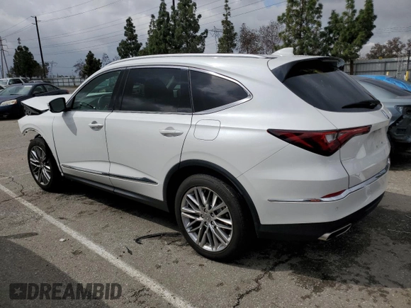 2022 Acura MDX w/Advance Package with VIN 5J8YE1H80NL036881, listed as a Copart auction lot 45519633 with 11,953 mi miles. Bid and sale history available at carsss.com. Image 2.