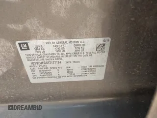 2015 GMC Sierra 1500 SLE z VIN 1GTV2UEC3FZ177124, wystawiony jako IAAI lot #42519541 z przebiegiem 189 763 mil mil oraz . Historia ofert i sprzedaży dostępna na DreamBid. Obrazek 9.
