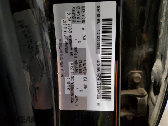 2016 Mazda CX-3 Sport with VIN JM1DKBB79G0126286, listed as a Copart auction lot 41407985 with Not Provided miles and Salvage Title. Bid and sale history available at DreamBid. Image 13.