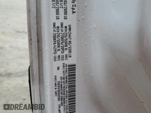 2015 Ram ProMaster City Cargo Tradesman with VIN ZFBERFAT6F6A33362, listed as a Copart auction lot 60480955 with 171,889 mi miles and Clean title. Bid and sale history available at DreamBid. Image 13.