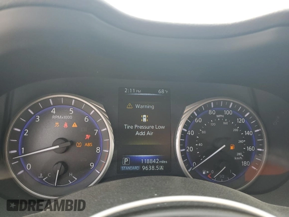 2015 Infiniti Q50 с VIN JN1BV7APXFM351937, выставлен на аукционе Copart как лот 84507924 с пробегом 118 842 миль миль и Списание • Salvage title. История ставок и продаж доступна на DreamBid. Изображение 9.