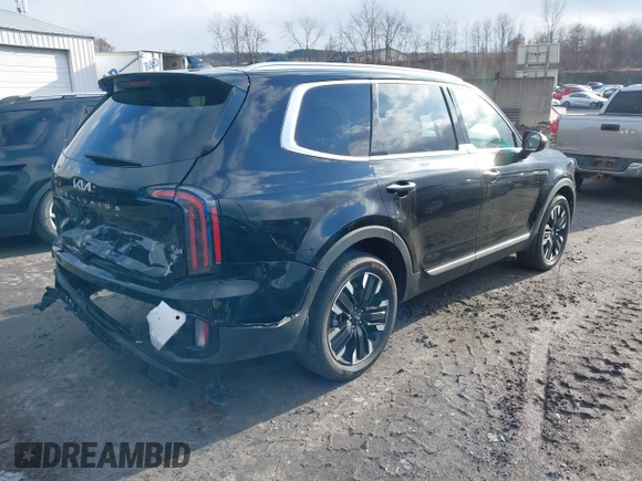 2024 Kia Telluride SX Prestige X-Pro with VIN 5XYP5DGC9RG508532, listed as a IAAI auction lot 41055717 with 4,808 mi miles and . Bid and sale history available at DreamBid. Image 4.