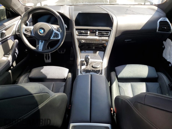 2021 BMW 8 Series M850i with VIN WBAGV8C00MCF55108, listed as a Copart auction lot 56305084 with 27,399 mi miles and Salvage Title. Bid and sale history available at DreamBid. Image 8.