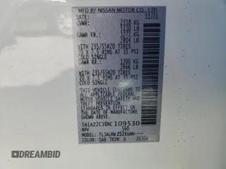 2022 Nissan Murano SL with VIN 5N1AZ2CJ8NC109530, listed as a Copart auction lot 81271994 with 19,772 mi miles and Salvage Title. Bid and sale history available at carsss.com. Image 14.