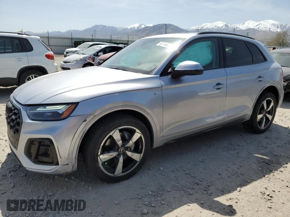 2023 Audi Q5 S line Premium Plus with VIN WA1EAAFY6P2097705, listed as a Copart auction lot 52345055 with 22,894 mi miles and Salvage title. Bid and sale history available at DreamBid. Image 1.