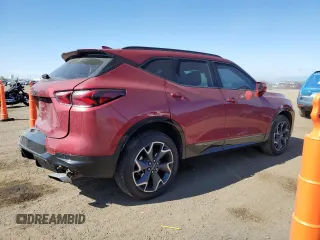 2019 Chevrolet Blazer RS with VIN 3GNKBJRS0KS690462, listed as a Copart auction lot 55129925 with 68,743 mi miles and Salvage title. Bid and sale history available at DreamBid. Image 3.
