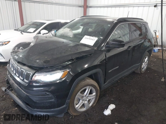2023 Jeep Compass Latitude with VIN 3C4NJDBN4PT502817, listed as a IAAI auction lot 41650565 with 16,796 mi miles and . Bid and sale history available at DreamBid. Image 2.