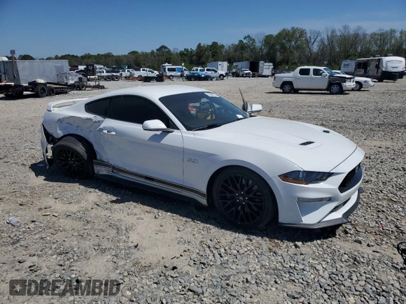 2019 Ford Mustang GT with VIN 1FA6P8CF0K5166163, listed as a Copart auction lot 51006725 with 34,748 mi miles and Salvage title. Bid and sale history available at DreamBid. Image 4.