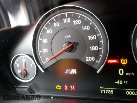 2016 BMW M4 with VIN WBS3R9C56GK335608, listed as a Copart auction lot 59653015 with 71,785 mi miles and Non repairable. Bid and sale history available at DreamBid. Image 9.