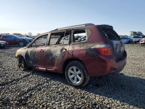 2009 Toyota Highlander with VIN JTEDS41A592082363, listed as a Copart auction lot 48337035 with 0 mi miles and Non Repairable. Bid and sale history available at carsss.com. Image 2.